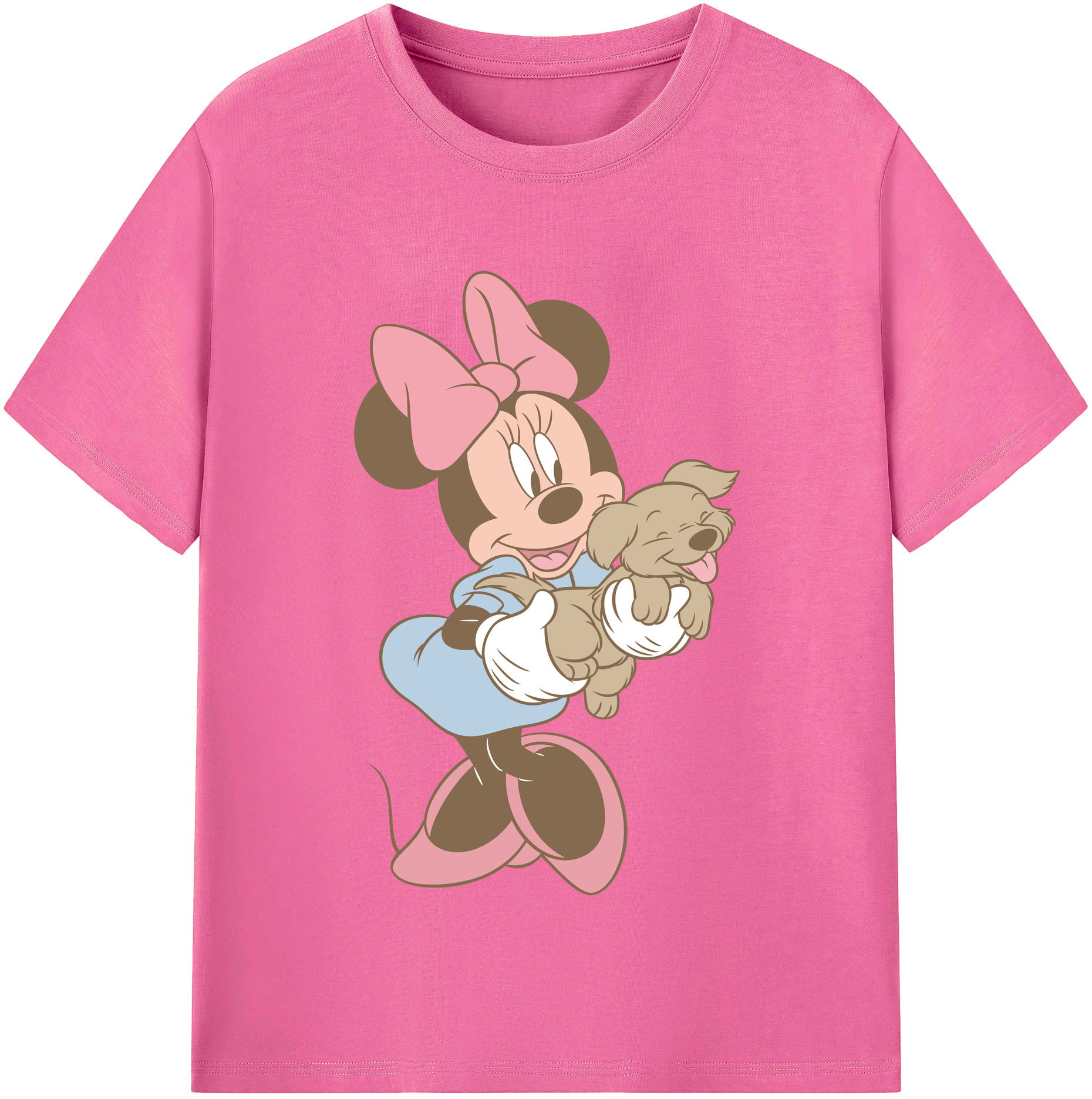 （画像用） ミッキーマウス Mickey Mouse レディースカジュアルプリントTシャツ（綿100％）